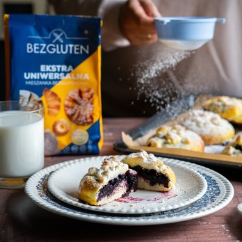 Jagodzianki bezglutenowe z kruszoną
